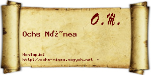 Ochs Mínea névjegykártya